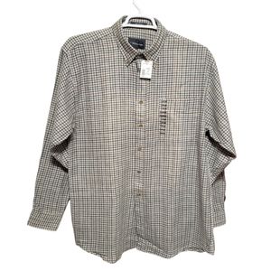 Outdoor Exchange size Large Flannel Shirt NWT Brown/Gray Plaid Long Sleeve